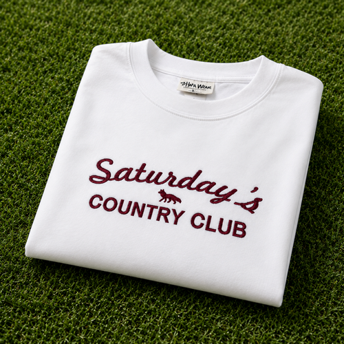 Fox Emblem Embroidery Tshirt